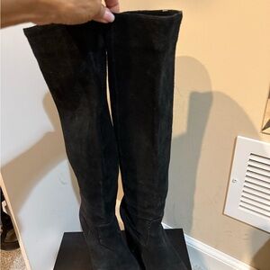 Michael Kors Suede Black Over the Knee Boots